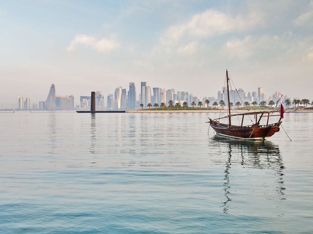 عکس جاذبه های قطر - کورنیش دوحه یکی از مناطق توریستی قطر