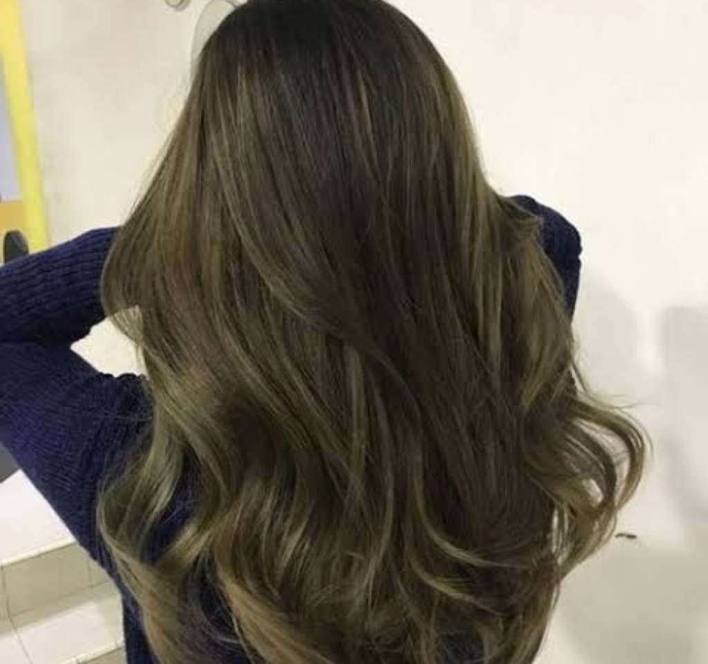 مدل موی مش زیتونی روشن روی موی مشکی