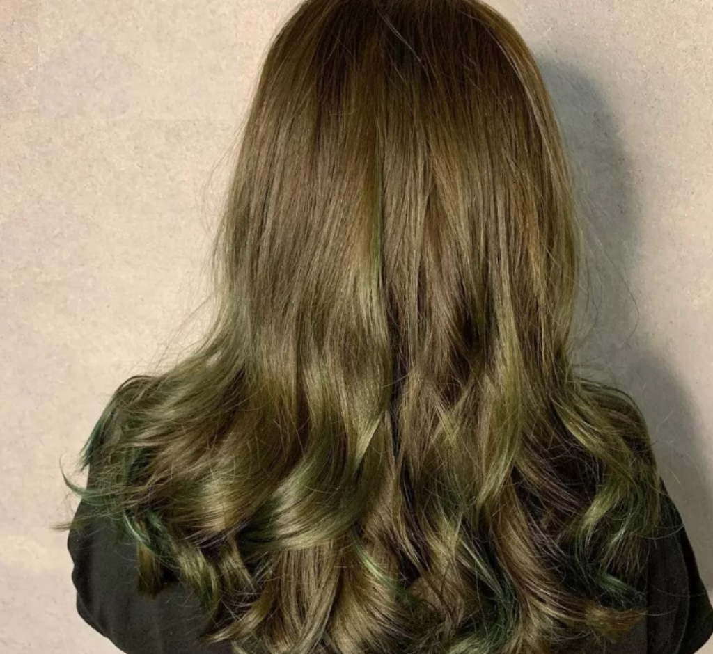 مدل موی مش زیتونی روی موی قهوه‌ای