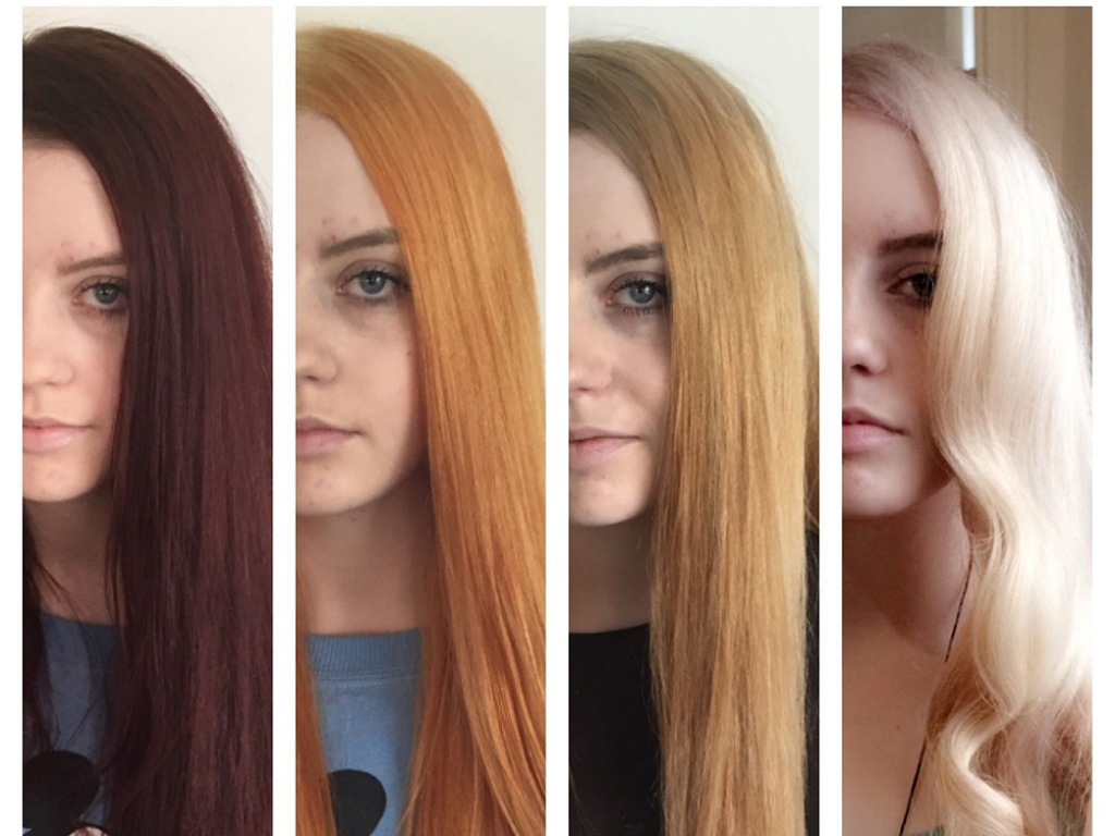 برای روشن کردن موی تیره ممکن است موهای شما چند بار تغییر رنگ بدهد.