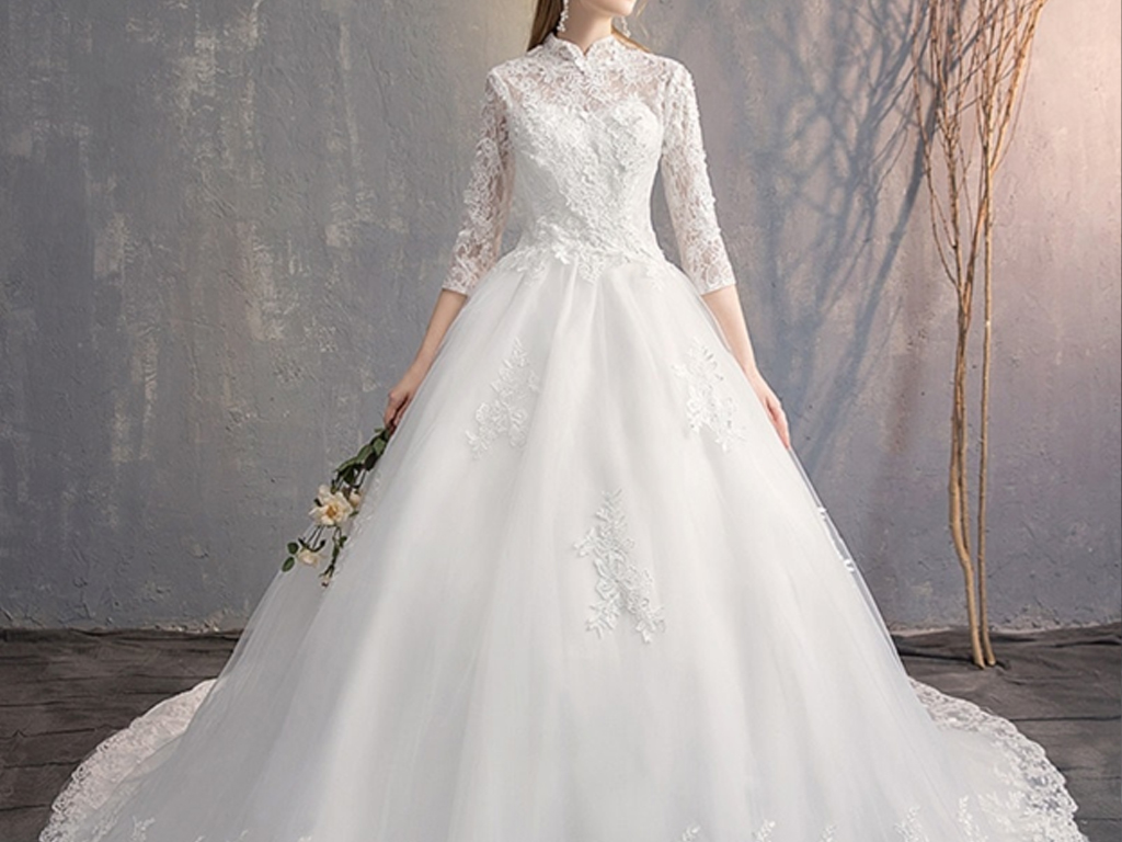 لباس عروس بلند ساتن
