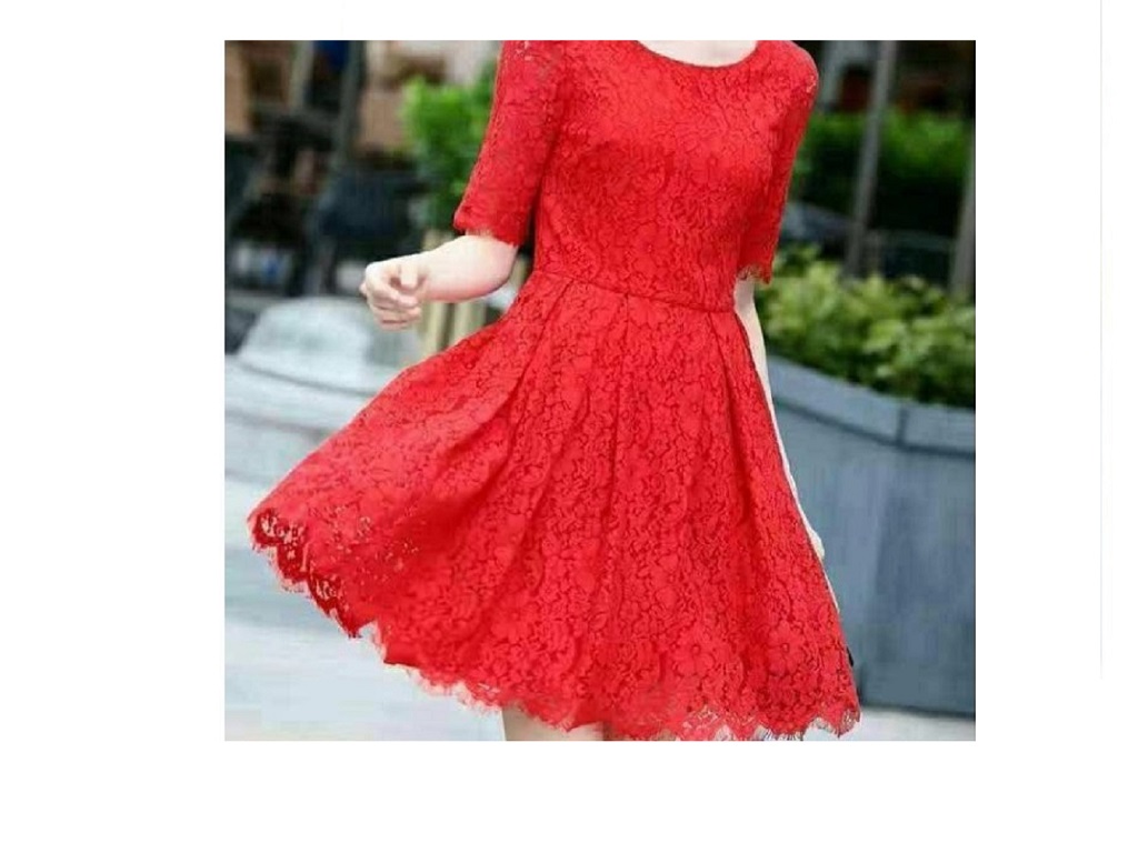 لباس مجلسی گیپور قرمز