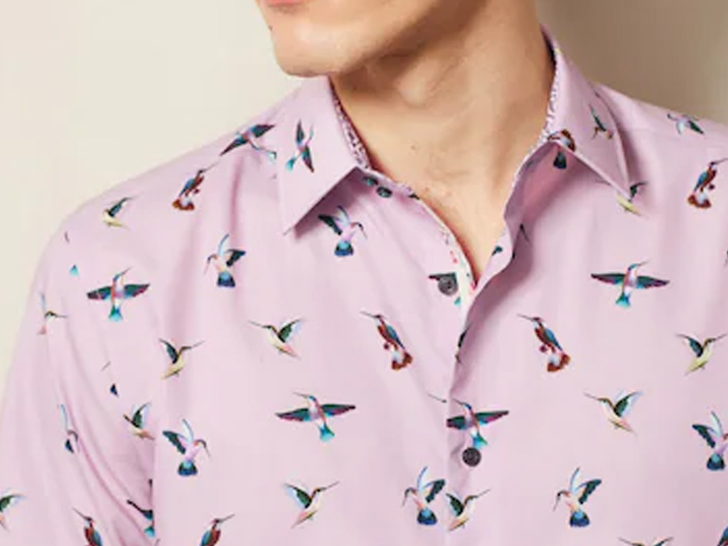 پیراهن هاوایی با طرح پرنده