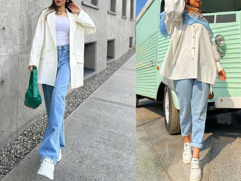 set white coat - 10 پیشنهاد ست لباس زنانه برای مهمانی و دورهمی