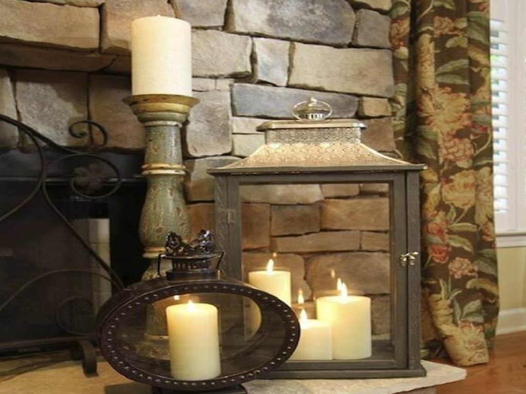 تزئین شمع با فانوس قدیمی