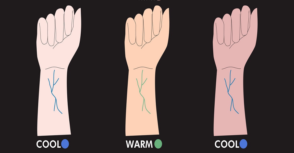 رنگ رگ‌های دست خود را بررسی کنید