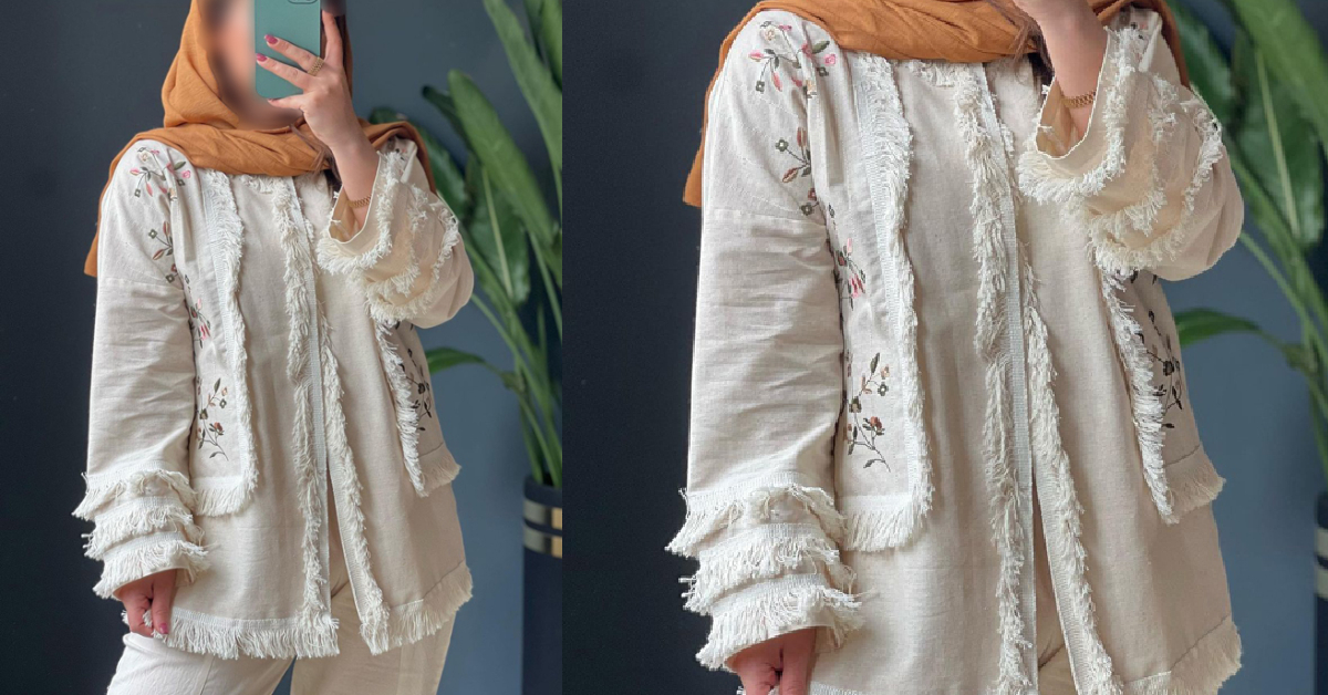 مدل مانتو پارچه ریش ریشی