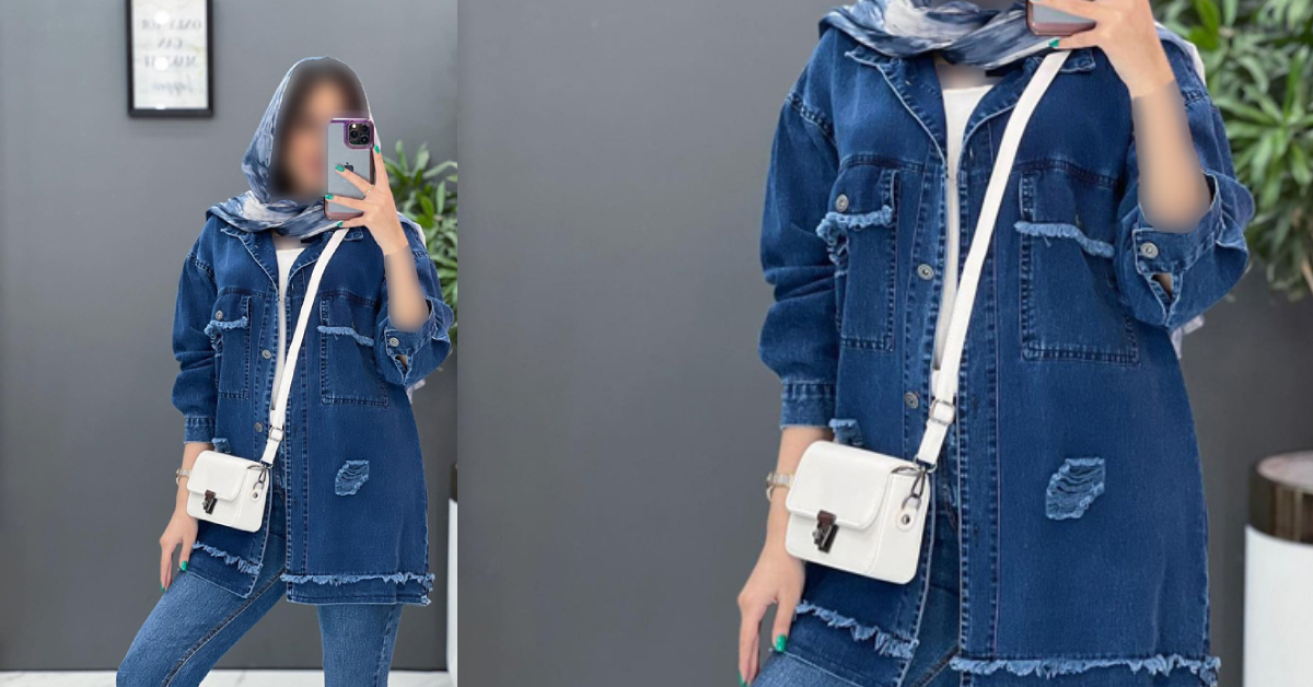 مدل مانتو ریش ریشی جین