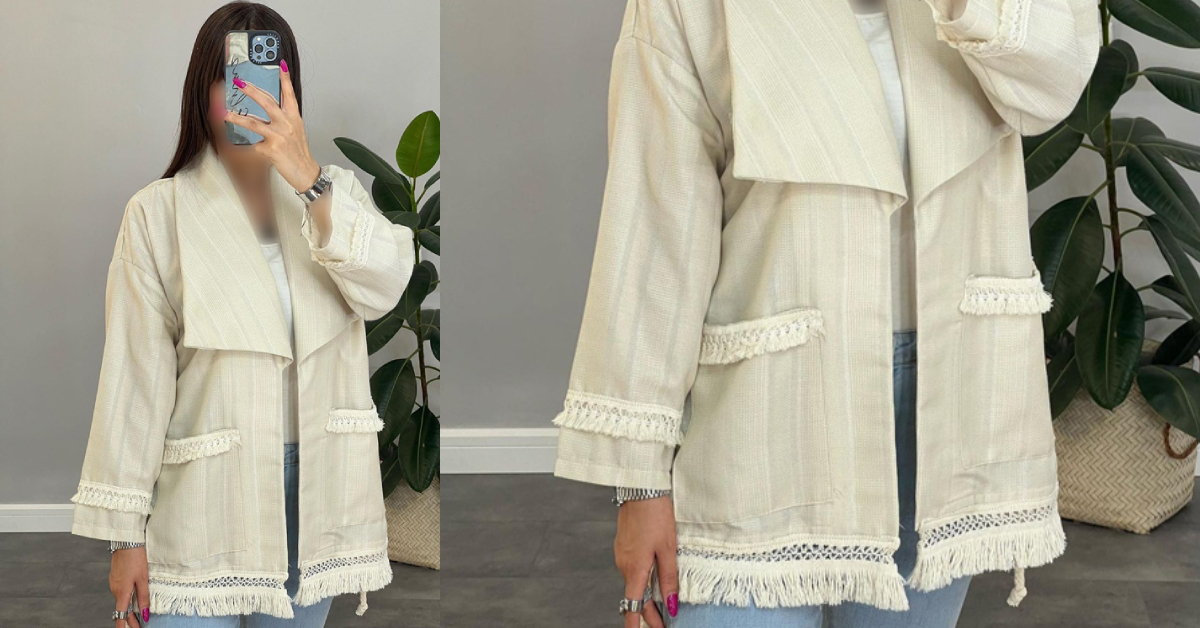 مانتو ریش ریشی کوتاه