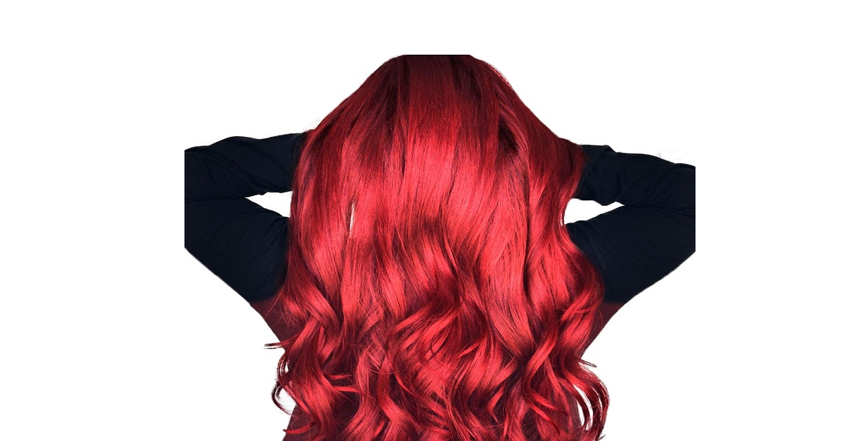 رنگ موی قرمز با دکلره