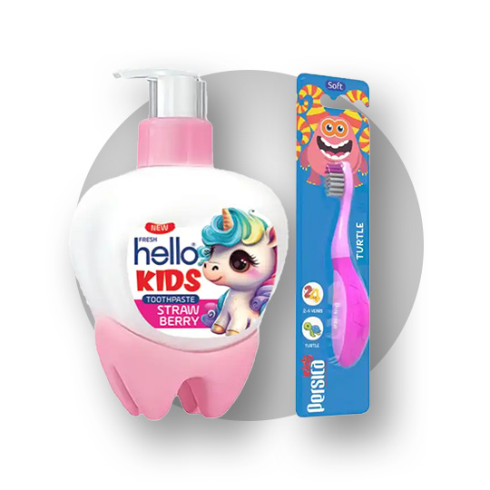 مسواک و خمیر دندان کودک